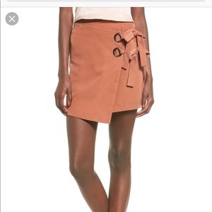 J.o.a Wrap mini skirt